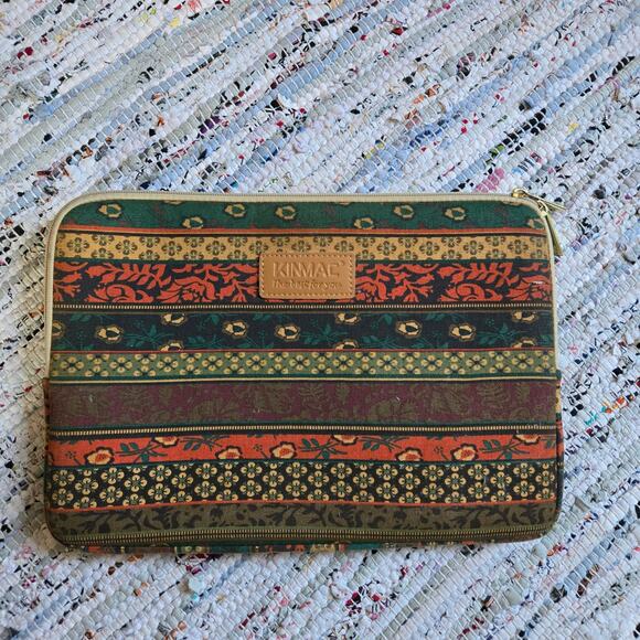 Kinmac Multicolored Boho Zippered Soft Lined Laptop Case - Picture 1 of 5